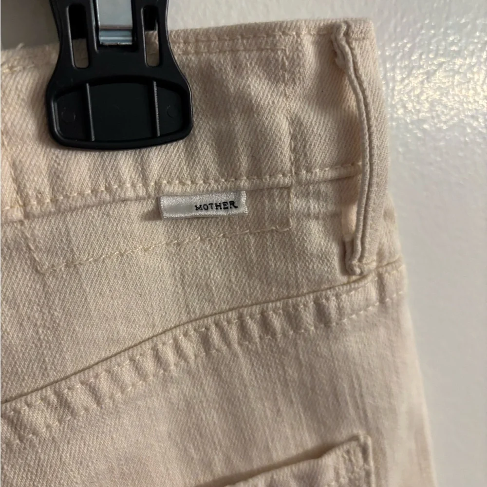 New Mother Superior Off White cre Spitfire Ankle Cuff Wide Jeans 30 $ 238 - Picture 5 of 7